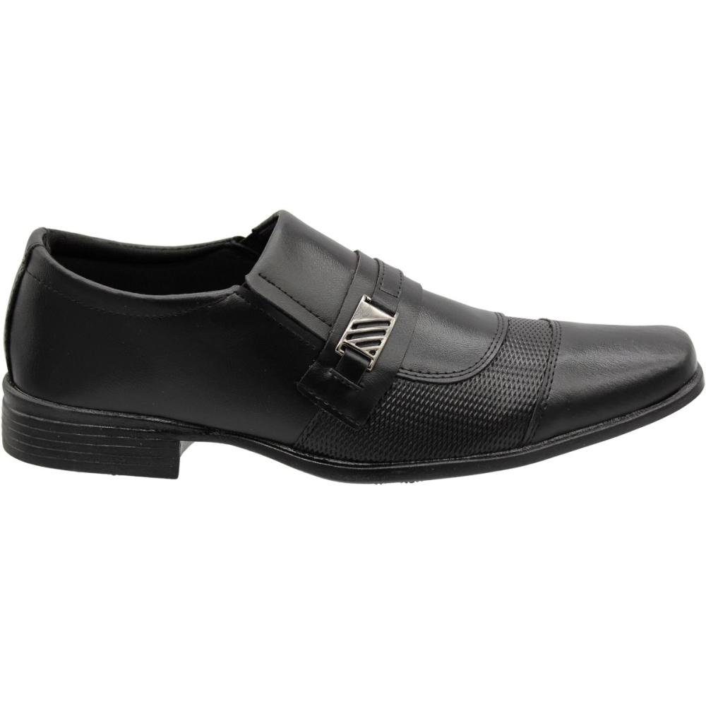 Sapato Social Mais Leve Texturizado Aplique Metal Masculino