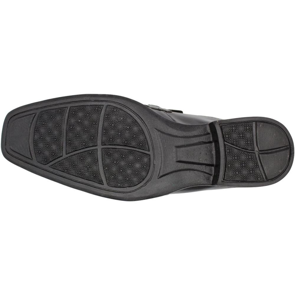 Sapato Social Mais Leve Texturizado Aplique Metal Masculino Preto 5