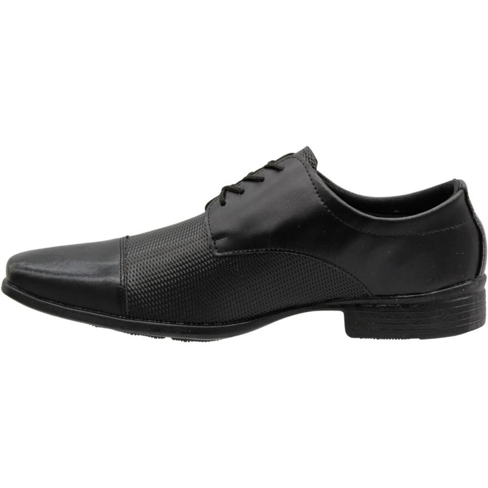Sapato Social Mais Leve Com Textura Masculino Preto 2