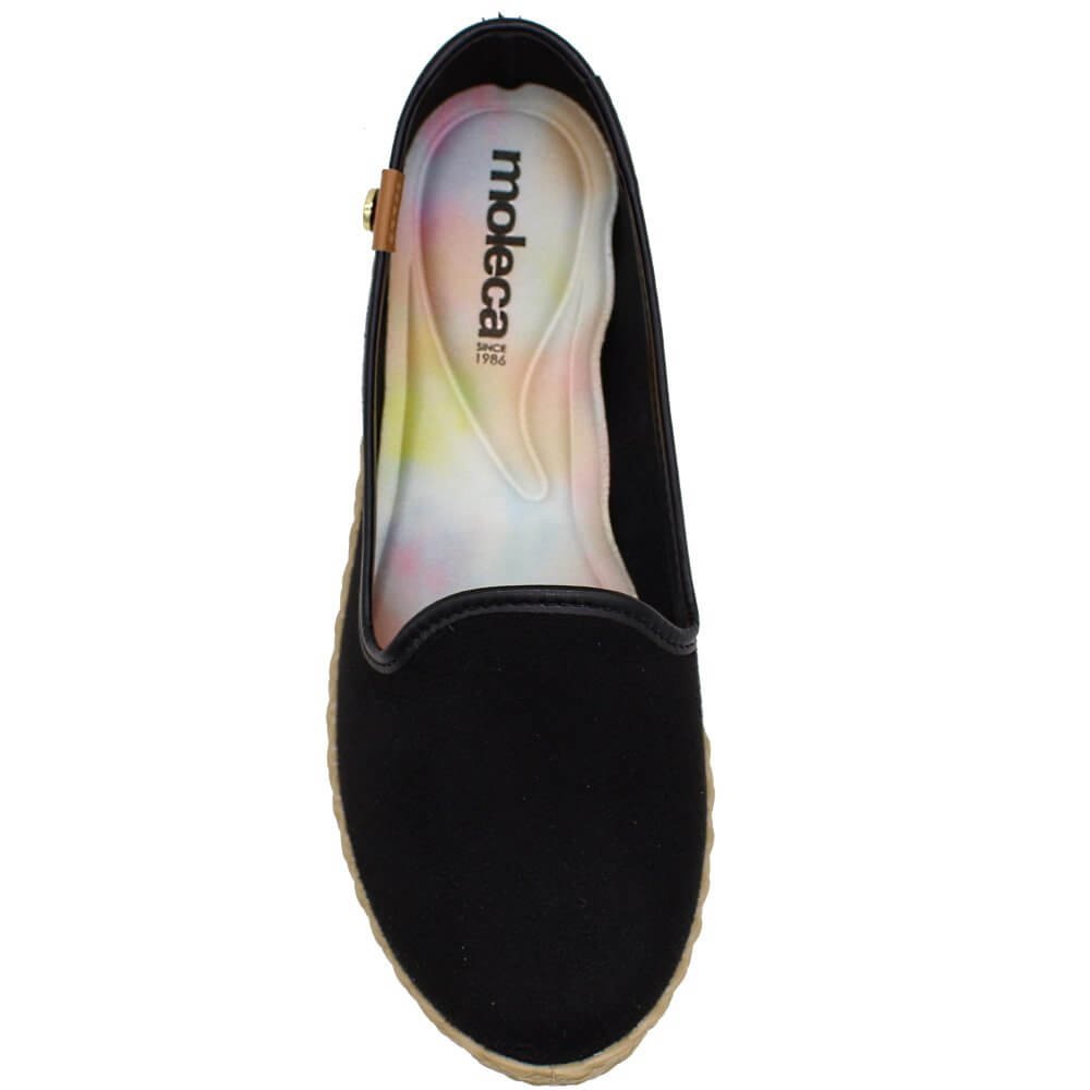 Sapatilha Moleca Camurça Flex Feminina Preto 2