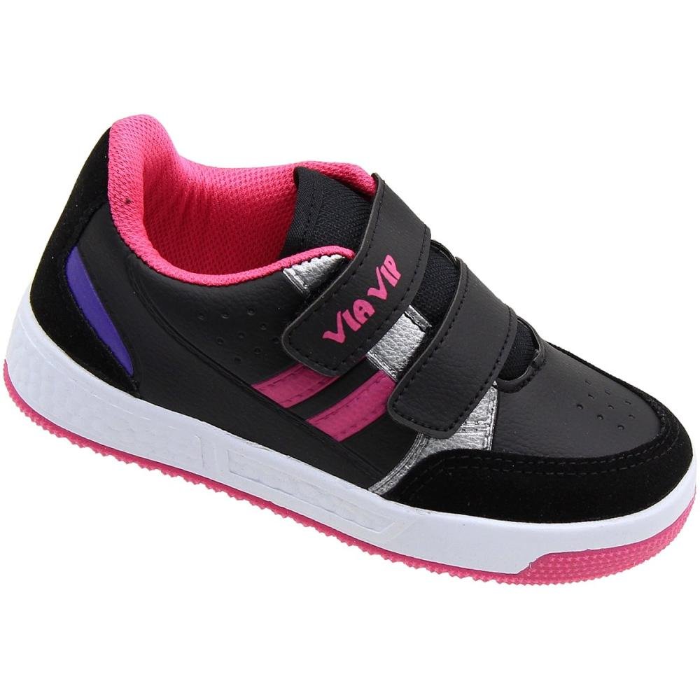 Tênis Infantil Via Vip Juvenil Colegial Casual Escolar Macio Menina