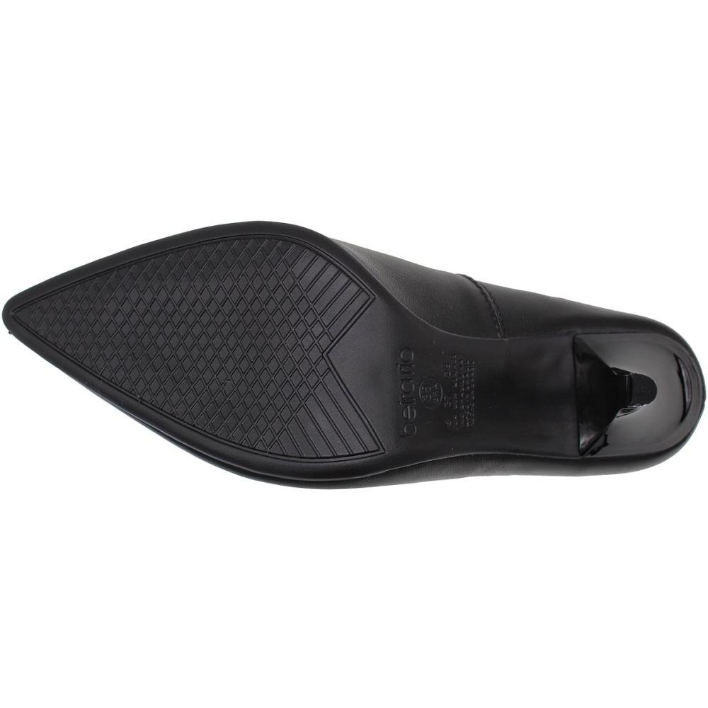 Sapato Social Scarpin Beira Rio Salto Alto Bico Fino Feminino Preto 5