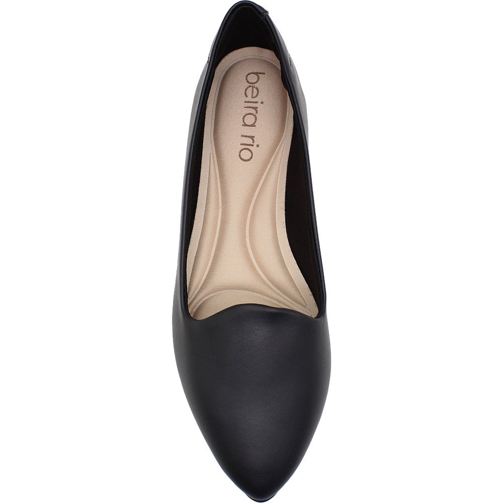 Sapatilha Casual Beira Rio Conforto Napa Calce Fácil Feminina  Preto 4