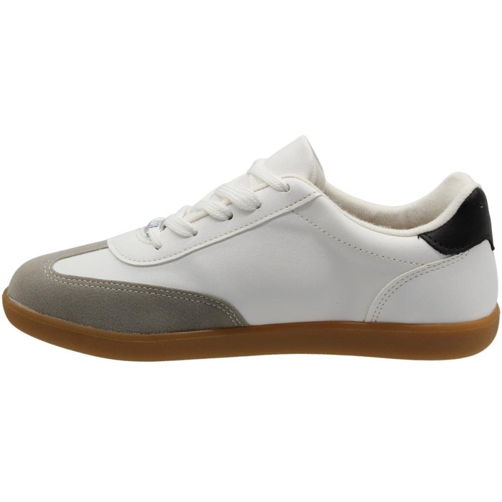 Tênis Casual Vizzano Victory Recorte Camurça Feminino Branco/Preto 3