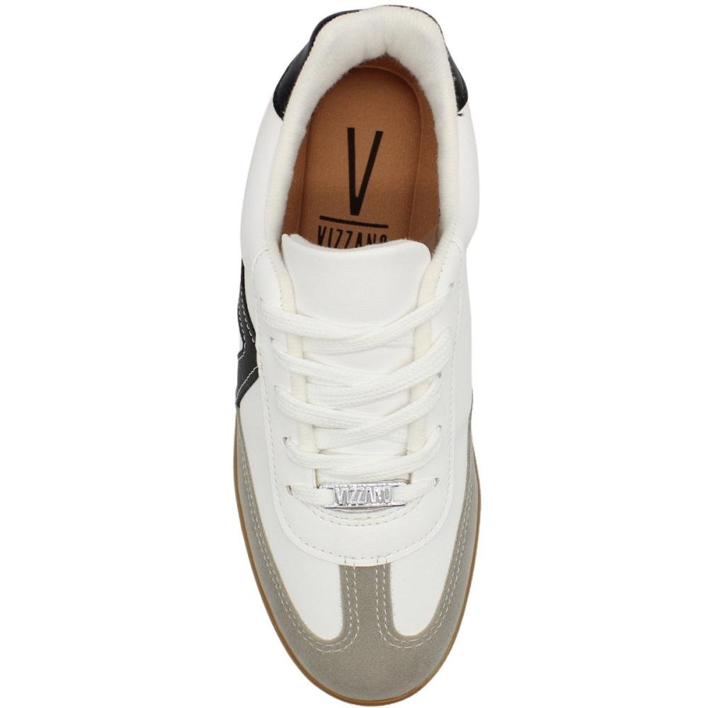 Tênis Casual Vizzano Victory Recorte Camurça Feminino Branco/Preto 4
