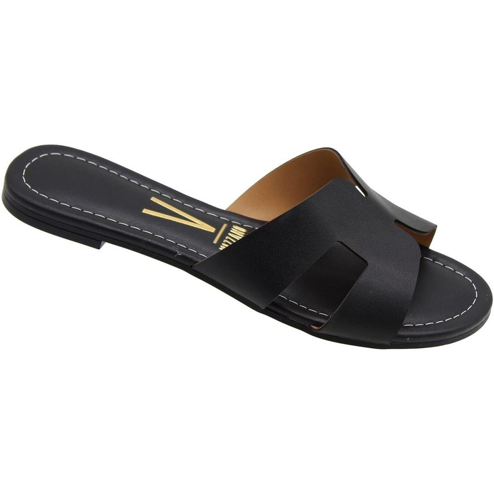 Tamanco Vizzano Pelica Slide Rasteiro Feminino Preto 3