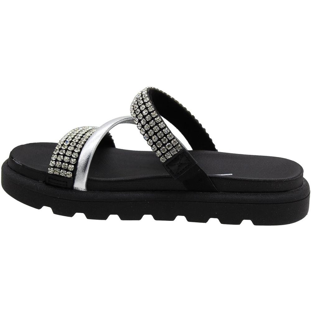 Tamanco Papete Vizzano Flatform Tira Grossa Strass Feminino Preto 3