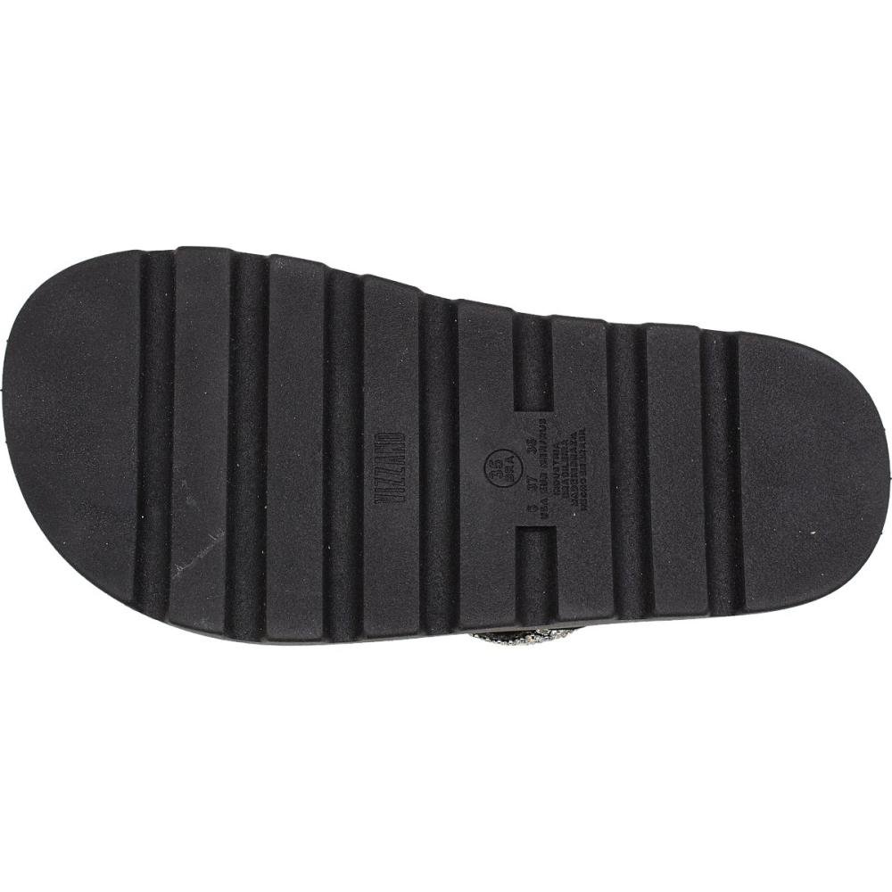 Tamanco Papete Vizzano Flatform Tira Grossa Strass Feminino Preto 5