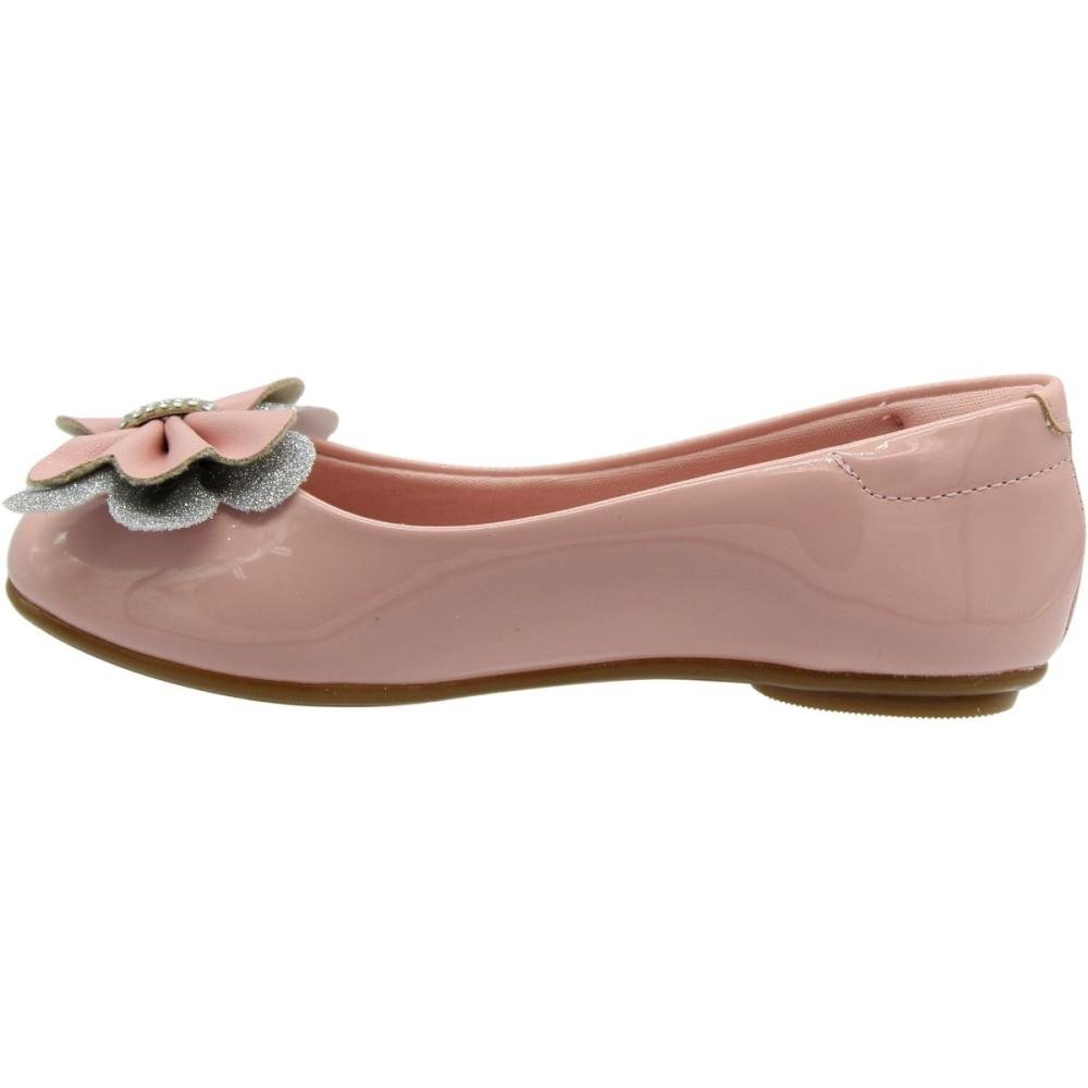 Sapatilha Infantil Molekinha Laço Com Aplique Delicado Menina Rosa 2