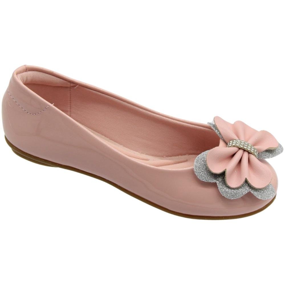 Sapatilha Infantil Molekinha Laço Com Aplique Delicado Menina Rosa 3