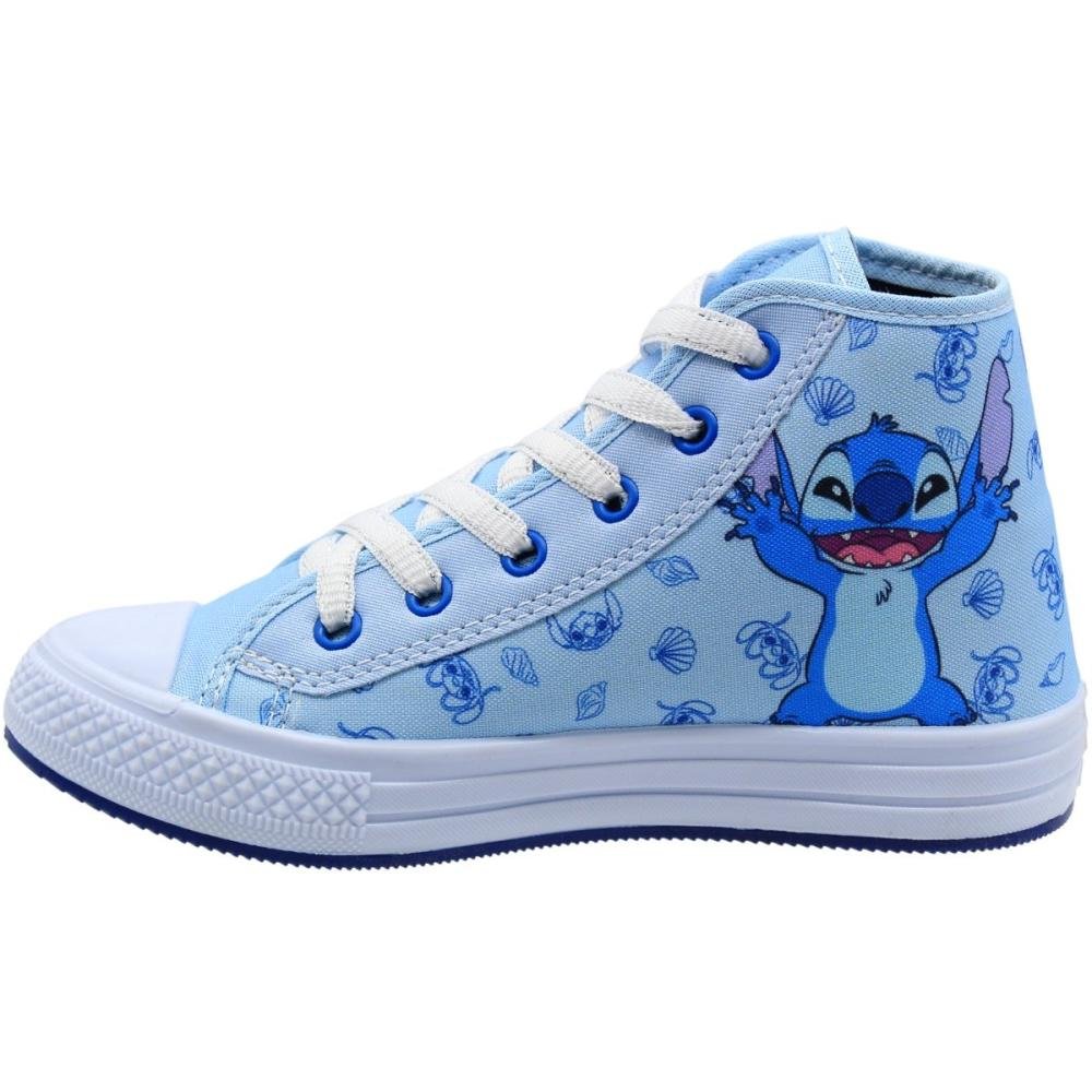 Tênis Cano Alto Infantil Dyan Alien Aloha Conchas Meninas Azul 2