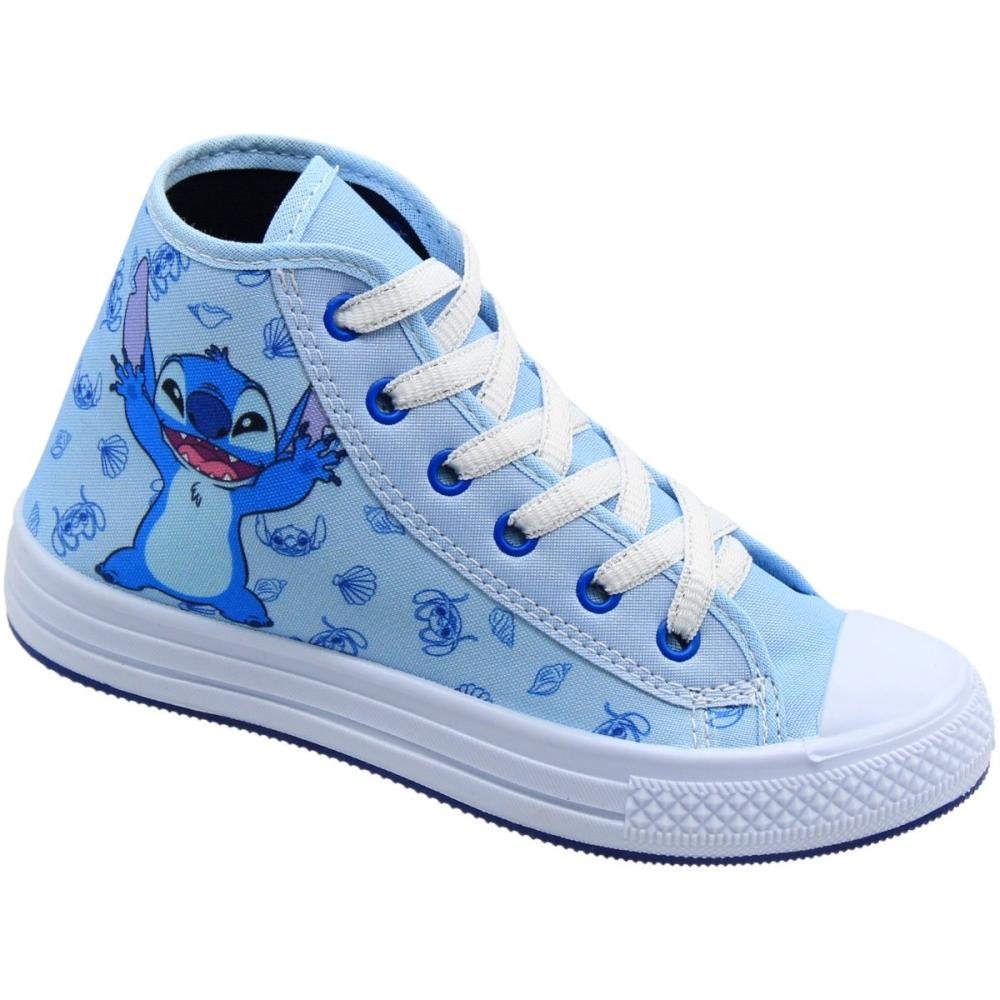 Tênis Cano Alto Infantil Dyan Alien Aloha Conchas Meninas Azul 3