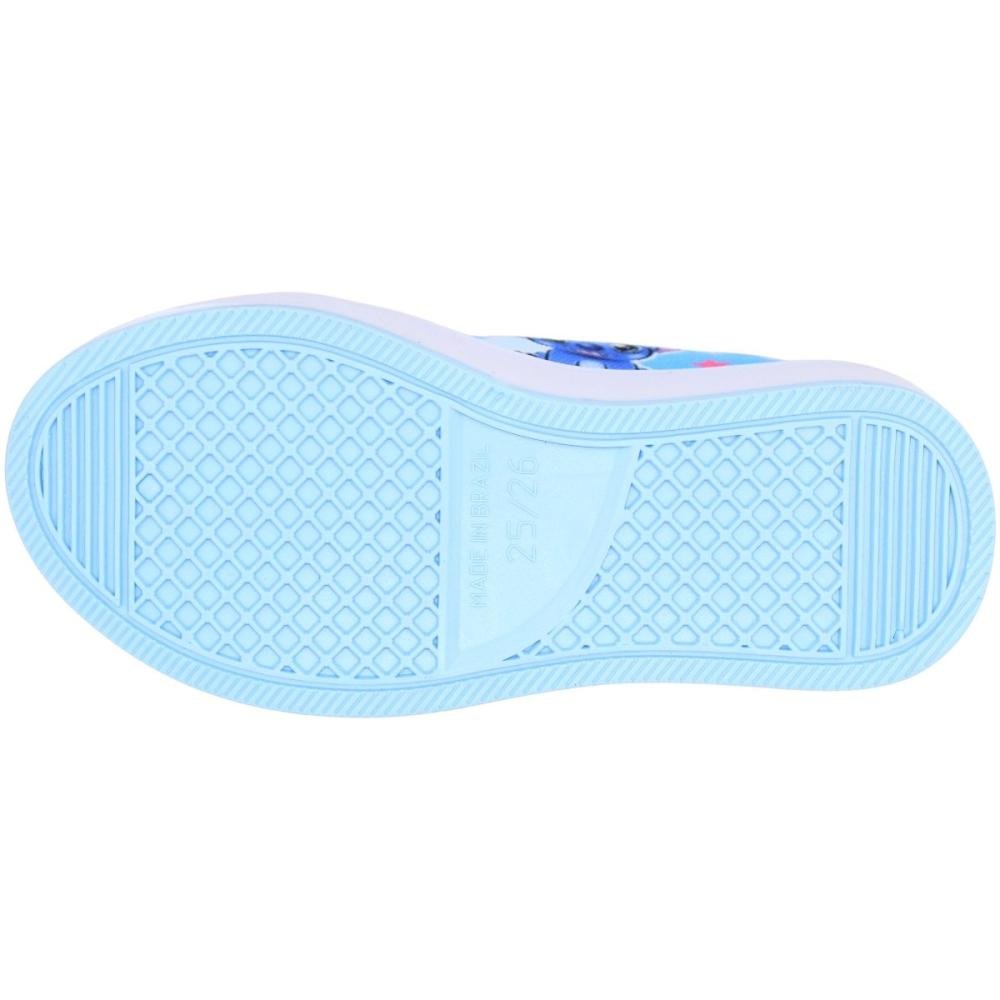 Tênis Casual Infantil Ortobessa Lona Stitch Juvenil Menina Azul Claro 5