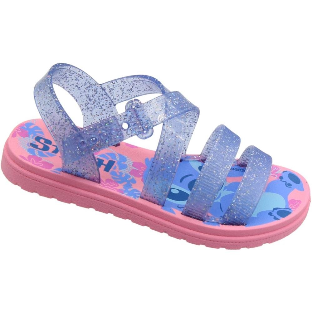 Sandália Rasteira Infantil Grendene Kids Sweet Bag Menina Com Mochila Azul Claro/Rosa 3