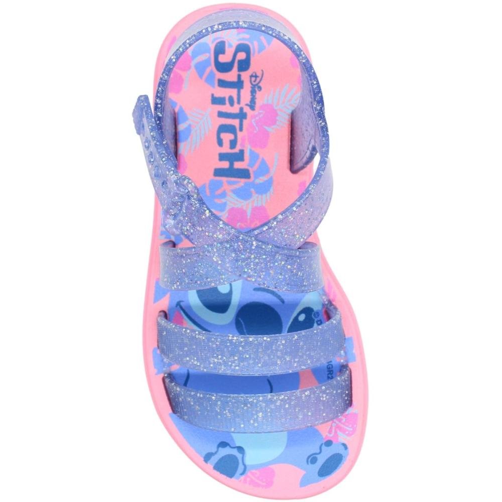 Sandália Rasteira Infantil Grendene Kids Sweet Bag Menina Com Mochila Azul Claro/Rosa 4