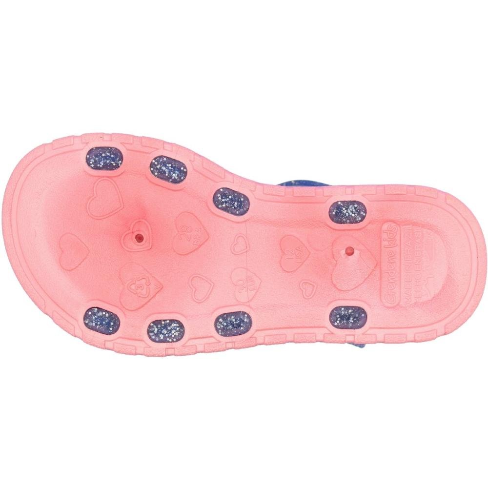 Sandália Rasteira Infantil Grendene Kids Sweet Bag Menina Com Mochila Azul Claro/Rosa 5