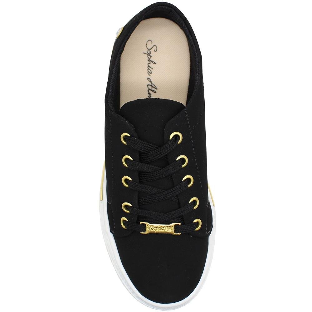 Tênis Casual Plataforma Sophia Almeida Aplique Feminino Preto 4
