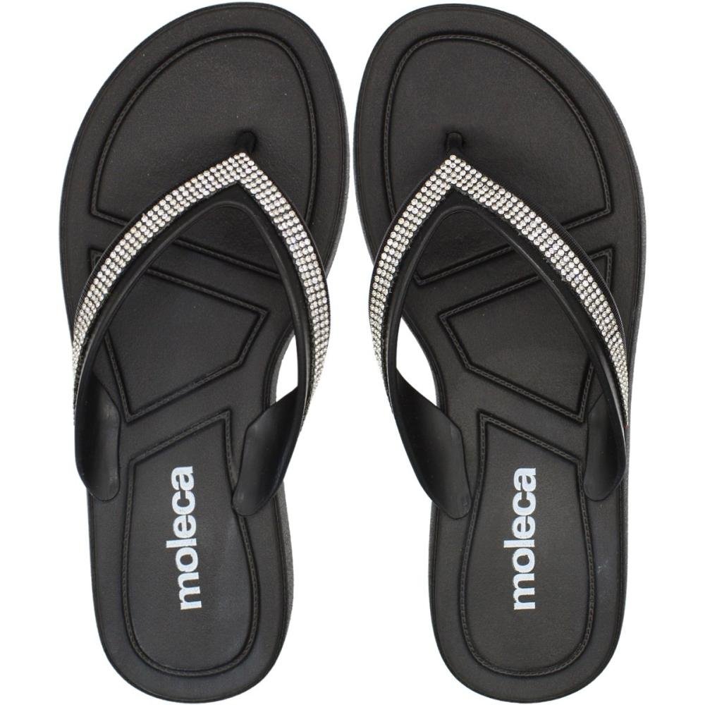 Tamanco Rasteiro Moleca Tira com Strass Feminino 