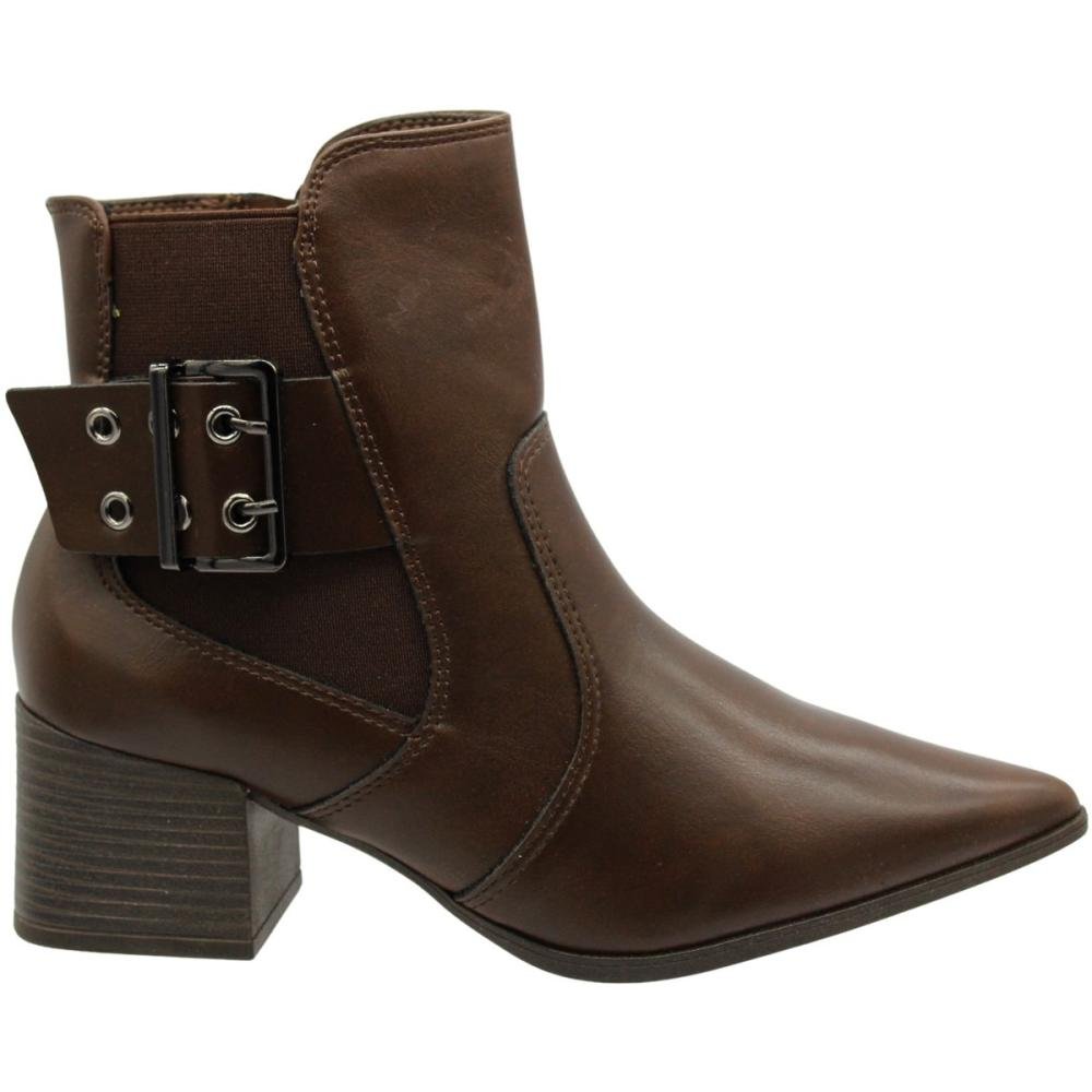 Bota Ramarim Austin Cano Curto Feminino Marrom 2