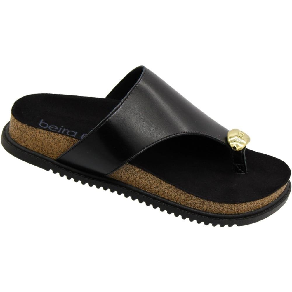 Tamanco Papete Beira Rio Madri Tratorado Feminino Preto 3