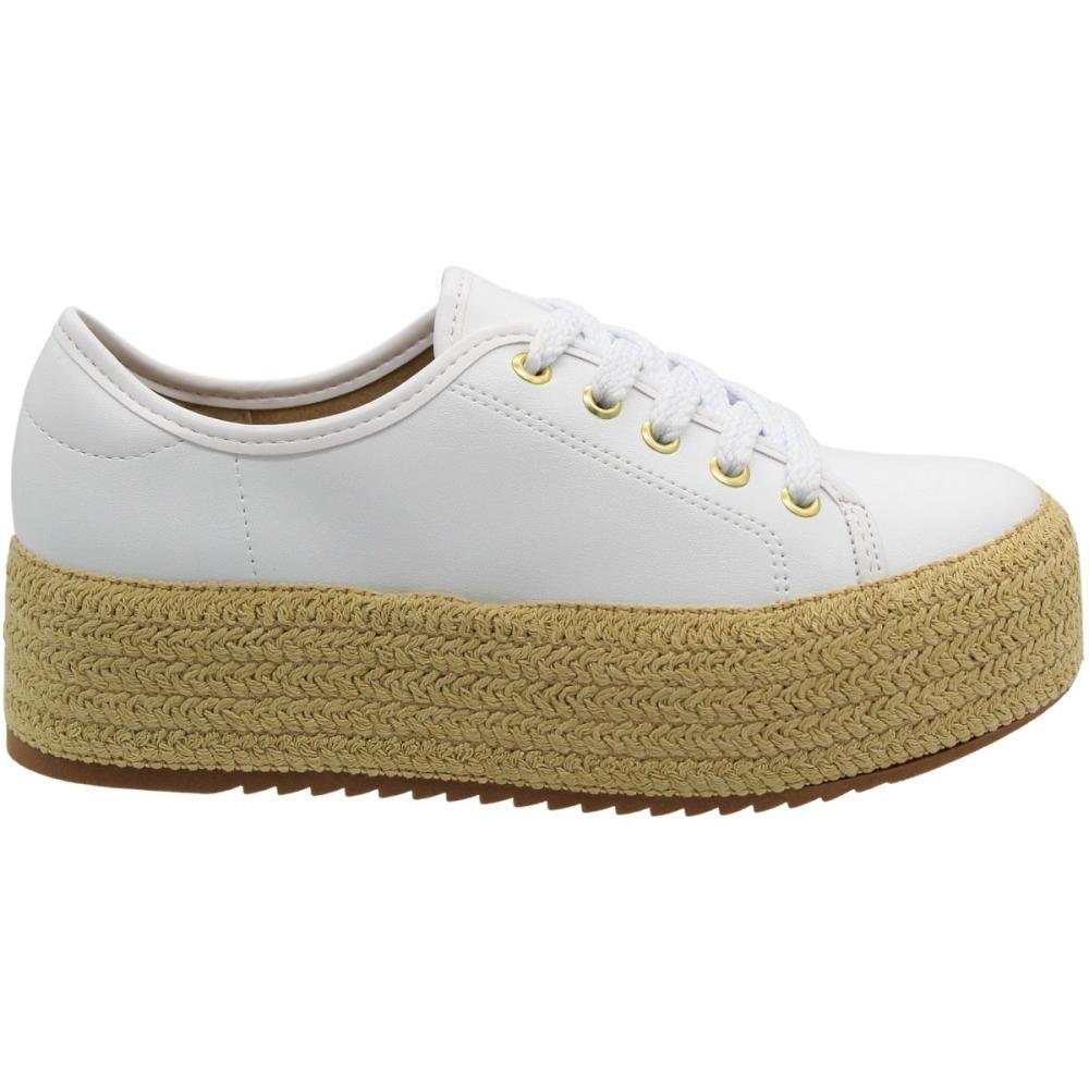 Tênis Casual Beira Rio Solado Elevado Tramado Feminino