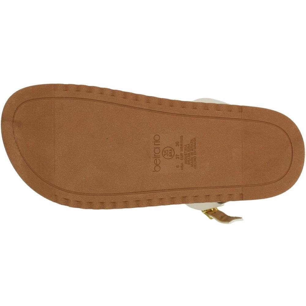 Sandália Plataforma Beira Rio Decoração Metalizada Feminina Branco 5