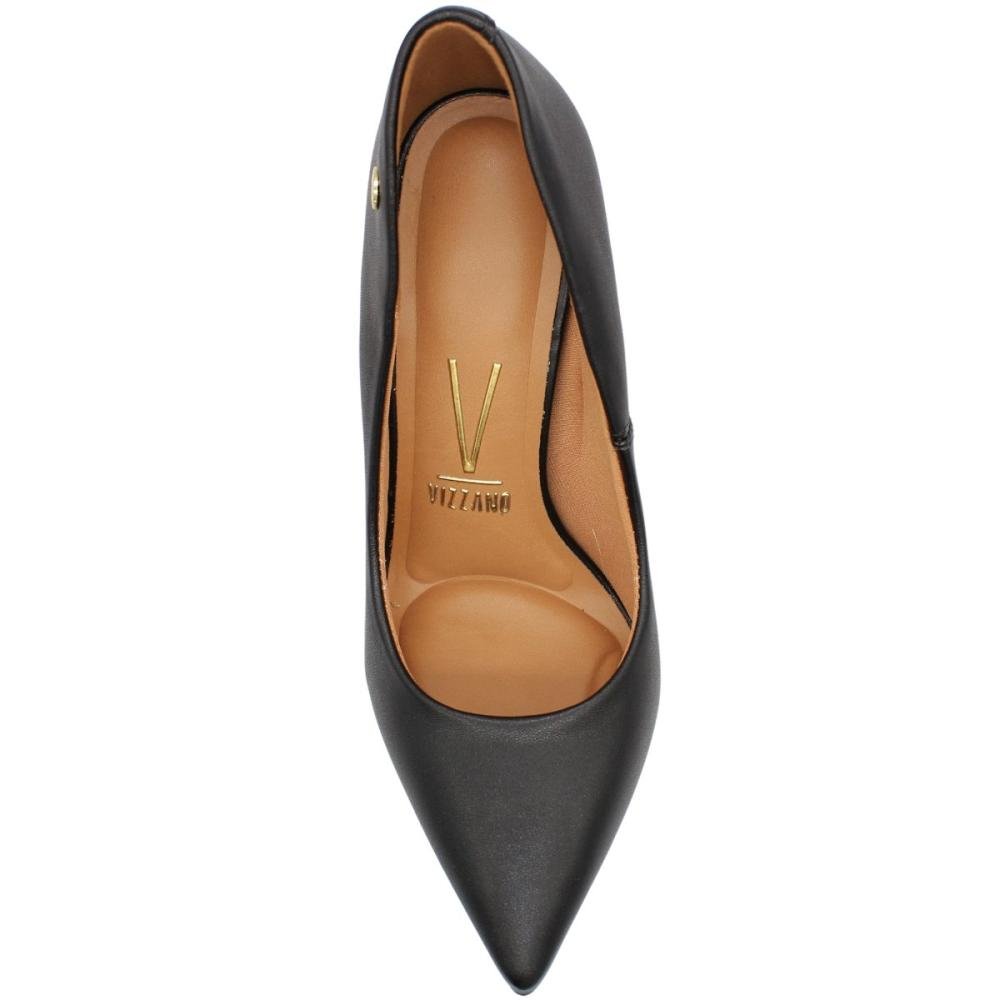 Scarpin Social Vizzano Pelica Salto Alto Feminino Preto 4