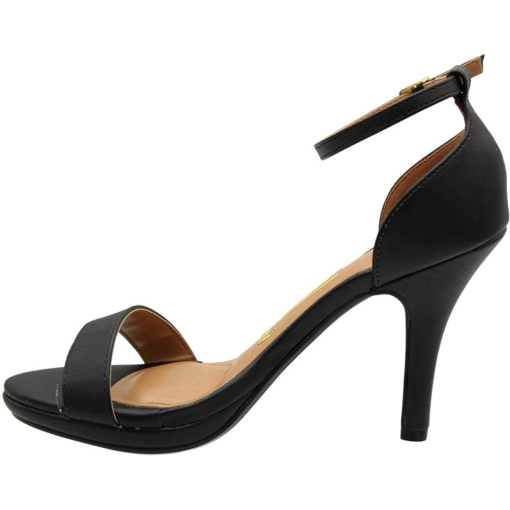 Sandália Salto Alto Clássica Vizzano Pelica Feminina Preto 2