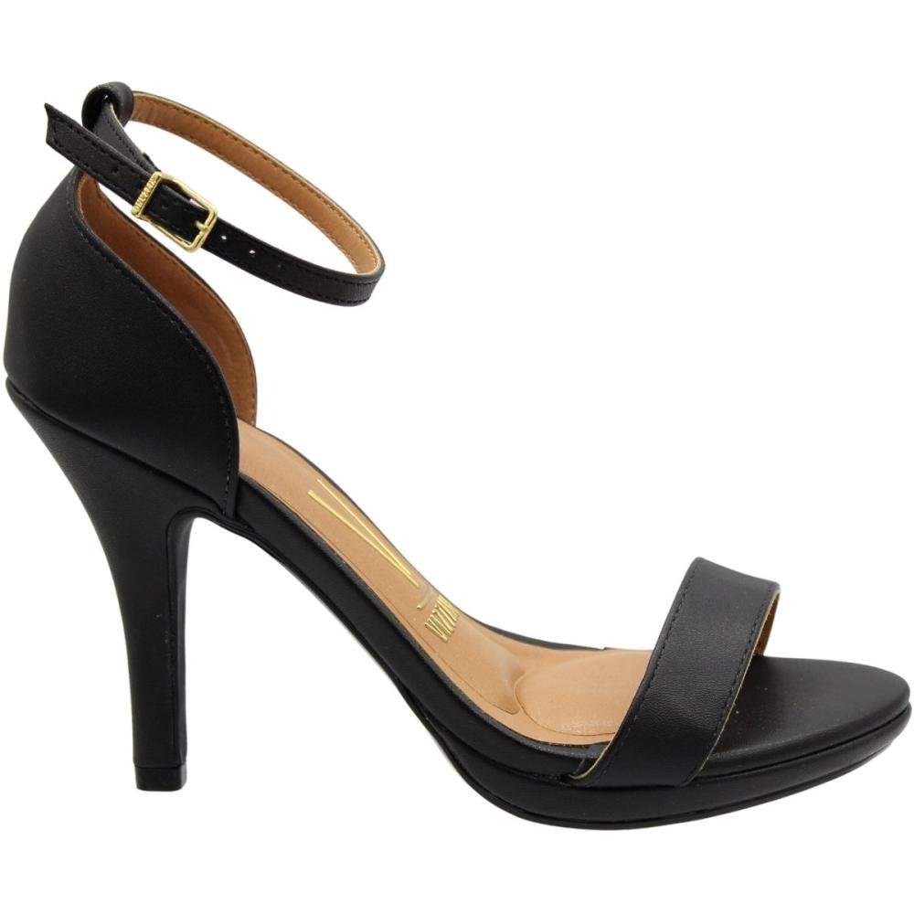 Sandália Salto Alto Clássica Vizzano Pelica Feminina Preto 3