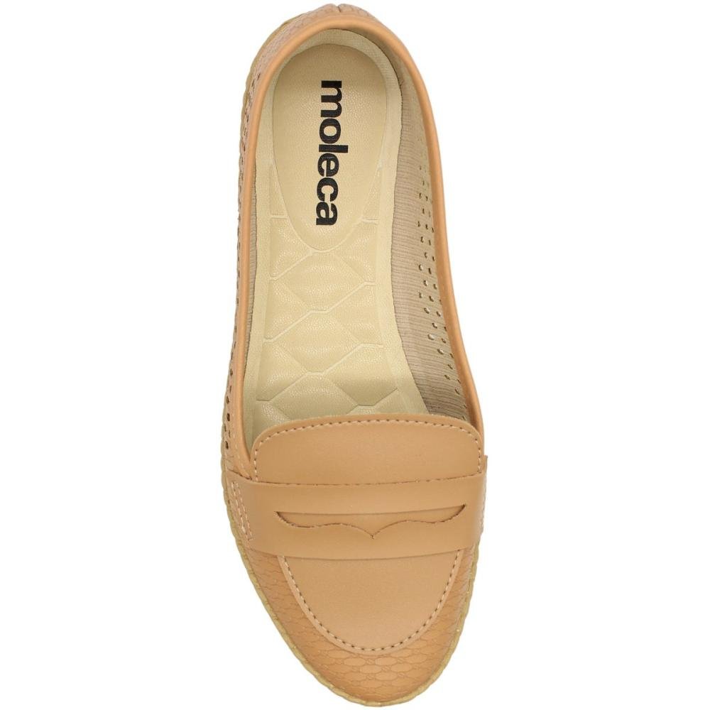 Sapatilha Moleca Entressola Tramada Furos Feminino Bege 4