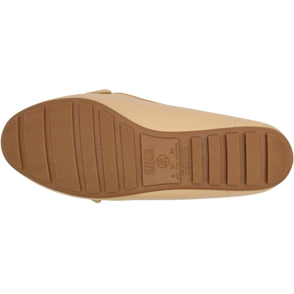 Sapatilha Mocassim Vizzano Adorno Metalizado Feminina Bege 5