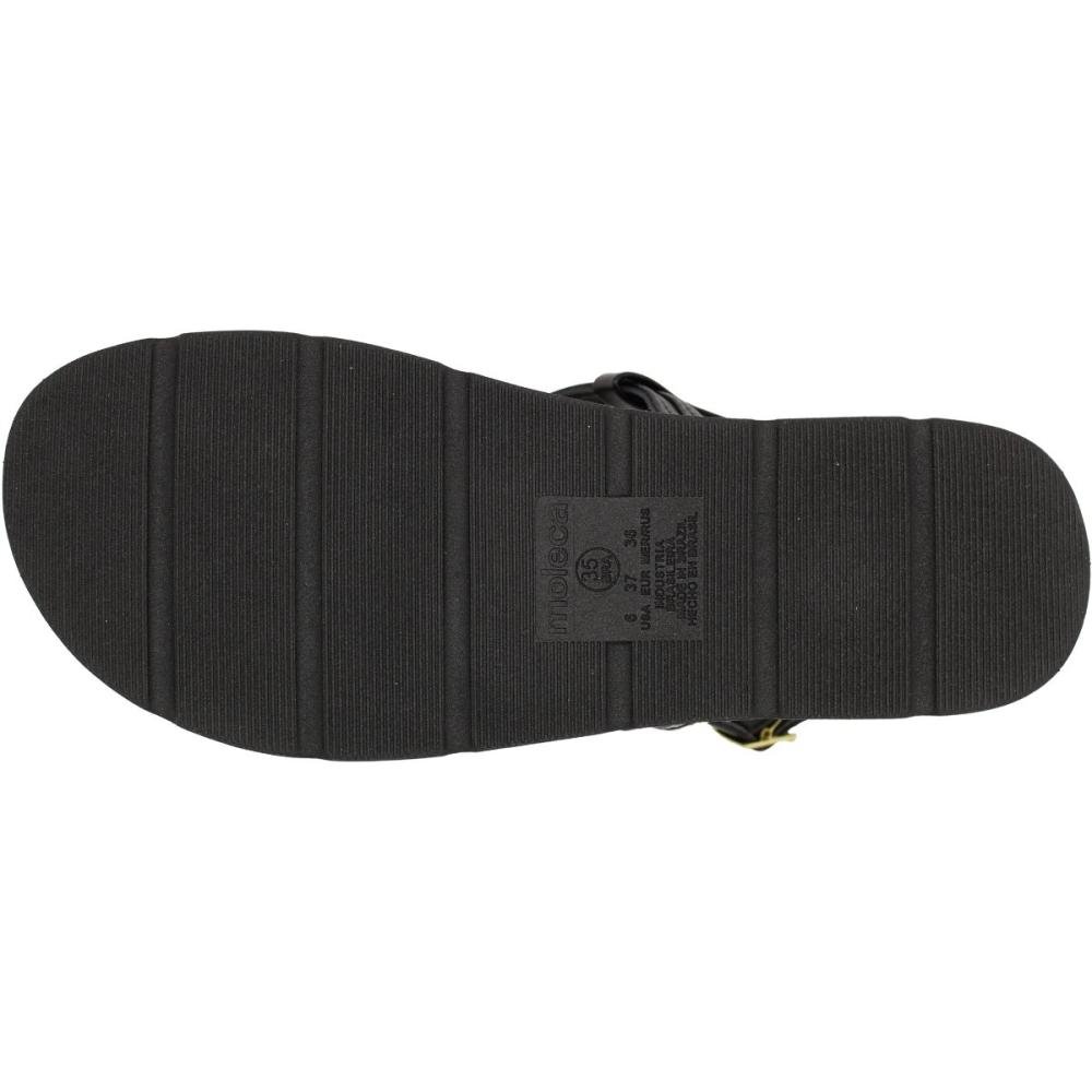 Sandália Plataforma Moleca Adorno Metalizado Feminina Preto 5