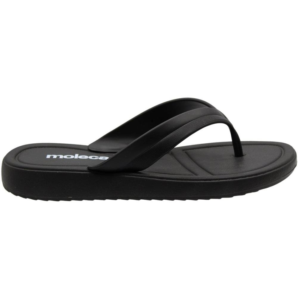 Chinelo De Dedo Moleca Tira Texturizada Leve Feminino Preto 2