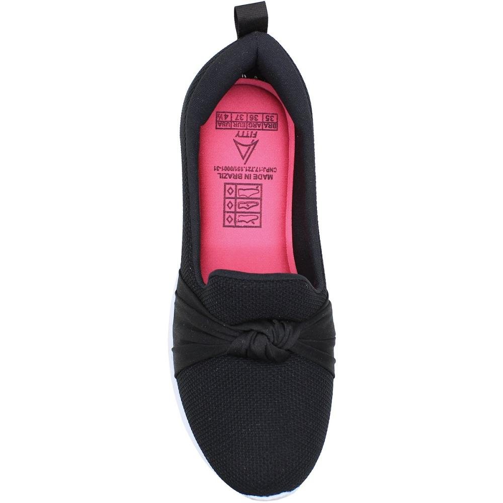 Tênis Slip On La Fitty Nózinho Esportivo Feminino Preto 4