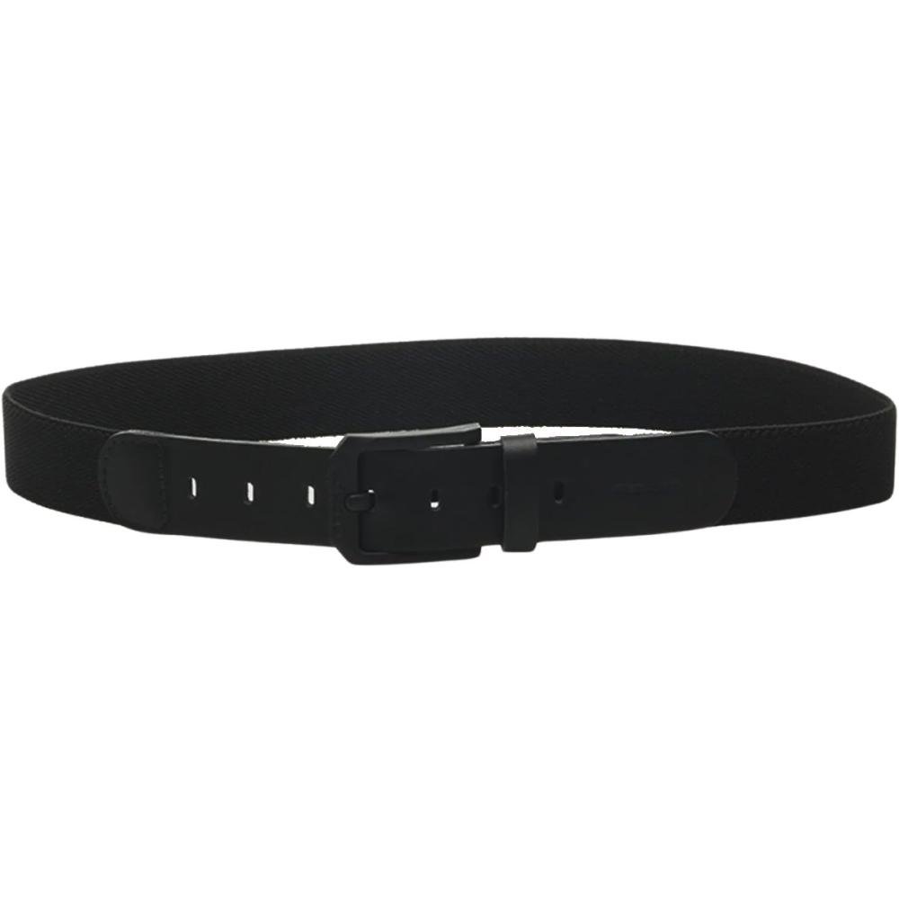 Cinto Casual Pegada Elástico Nylon Fivela Quadrada Masculino Preto 3