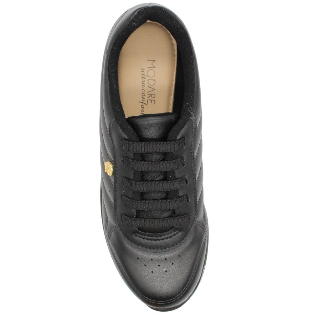 Tênis Casual Modare Ultra conforto Napa Floater Feminino Preto 4