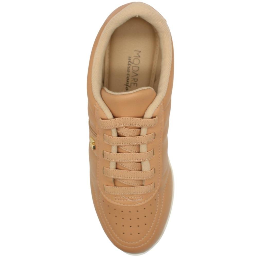 Tênis Casual Modare Ultra conforto Napa Floater Feminino Bege 4