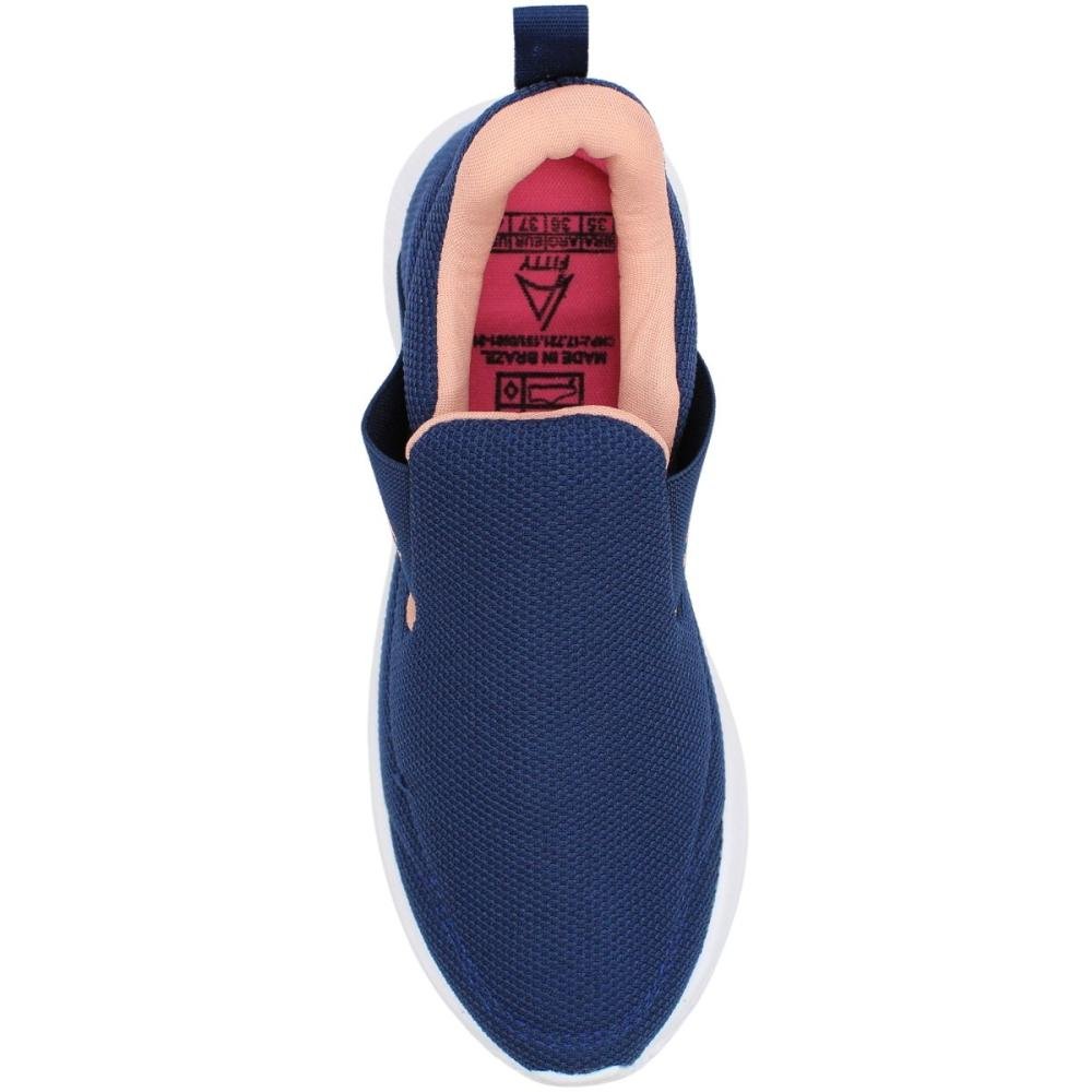 Tênis Calce Fácil La Fitty Elásticos Laterais Feminino Azul 4
