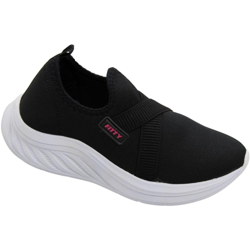 Tênis Slip On La Fitty Tiras Cruzadas Feminino Preto 3