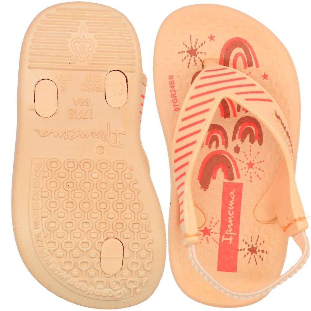 Sandália de Dedo Infantil Ipanema Anatômica Macia Baby Feminina Bege 3
