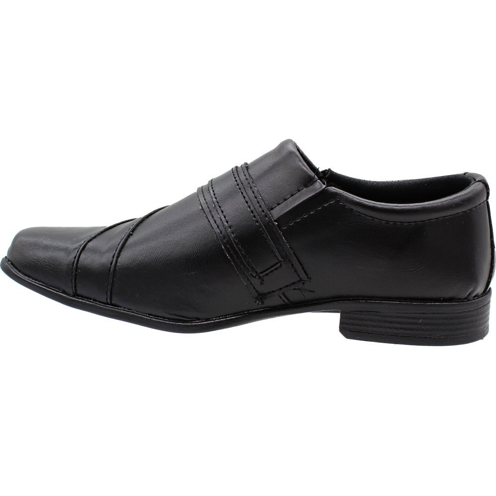 Sapato Social Kipasso Sem Cadarço Elástico Recortes Masculino Preto 3
