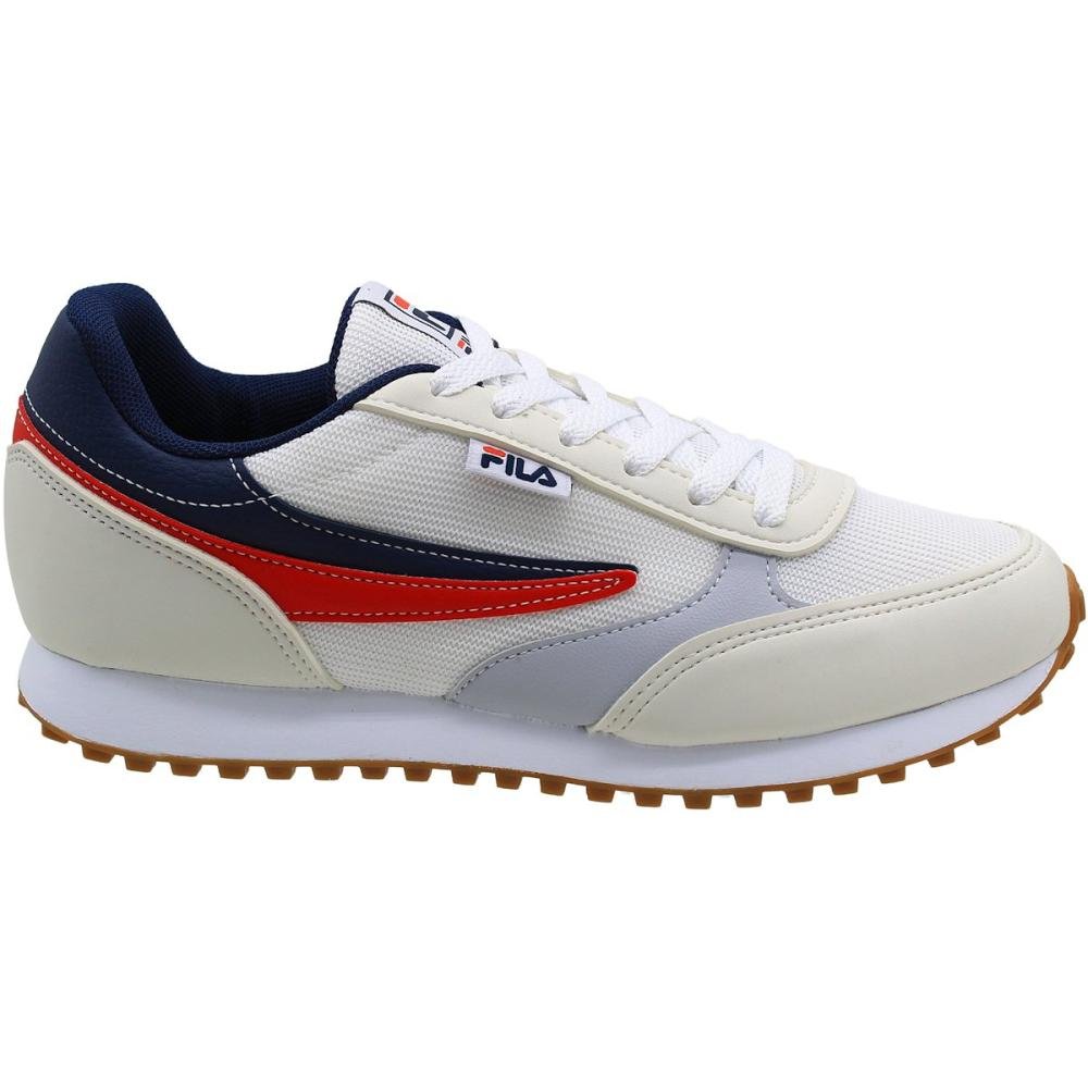 Tênis Casual Fila Renno Classic Masculino Branco/Azul/Vermelho 2