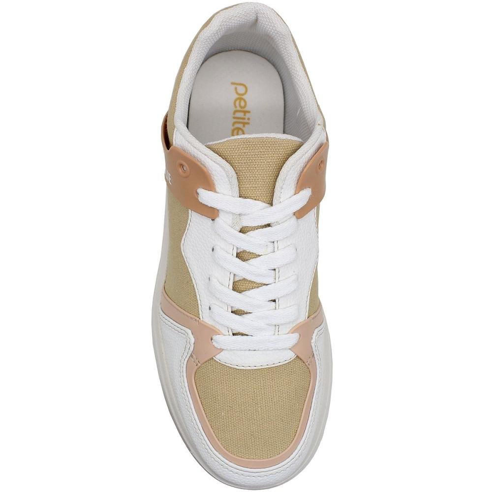 Tênis Casual Flatform Petit Jolie Star Logomania Feminino  Bege 4