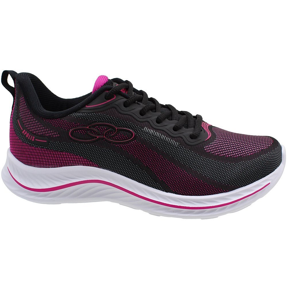 Tênis Olympikus Apolis Feminino Esportivo Performance Feminino Preto/Rosa 2