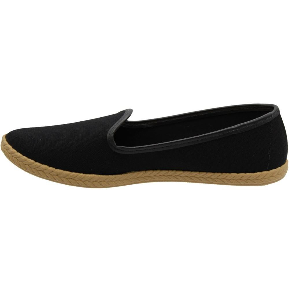 Sapatilha Mocassim Moleca Napa Sider Tramado Feminino Preto 2