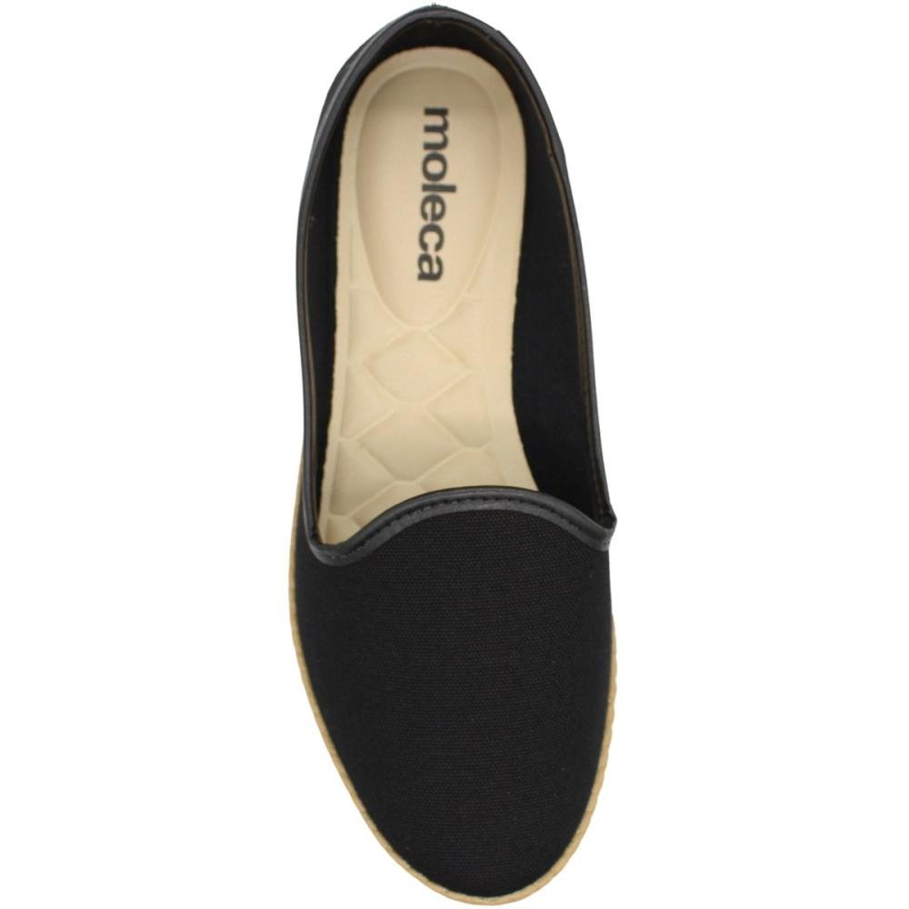 Sapatilha Mocassim Moleca Napa Sider Tramado Feminino Preto 4