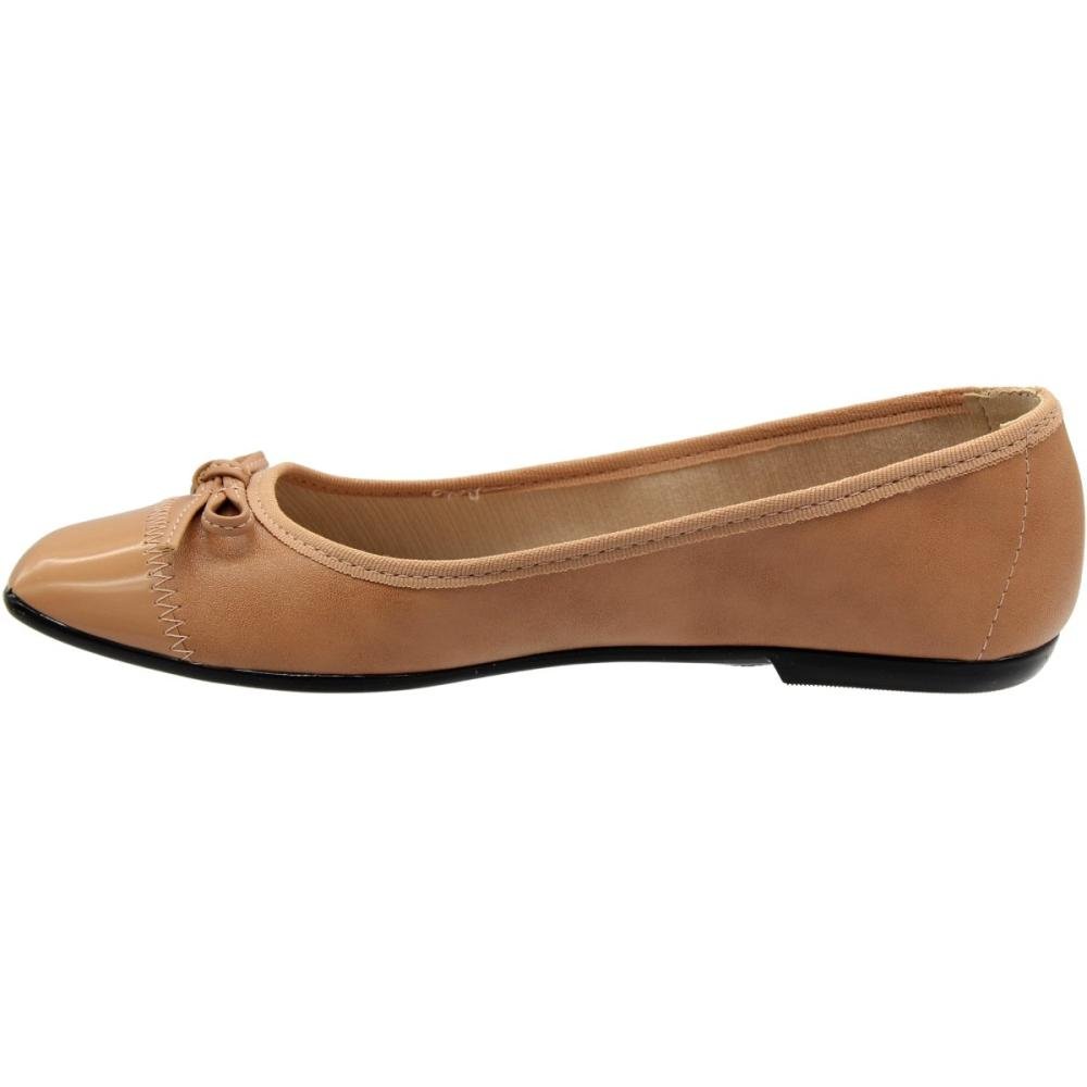 Sapatilha Moleca Laço Fino Napa Blur Feminina Bege 2