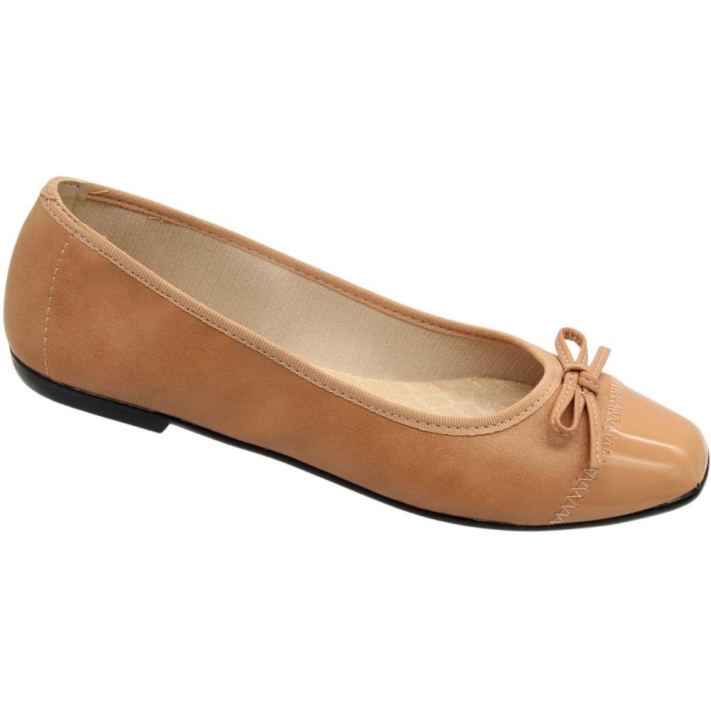 Sapatilha Moleca Laço Fino Napa Blur Feminina Bege 3