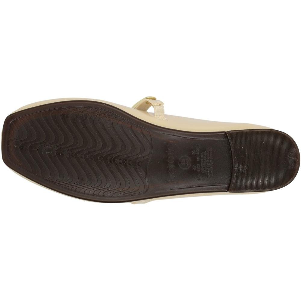 Sapatilha Beira Rio Verniz Bico Quadrado Adorno Feminina  Branco 5