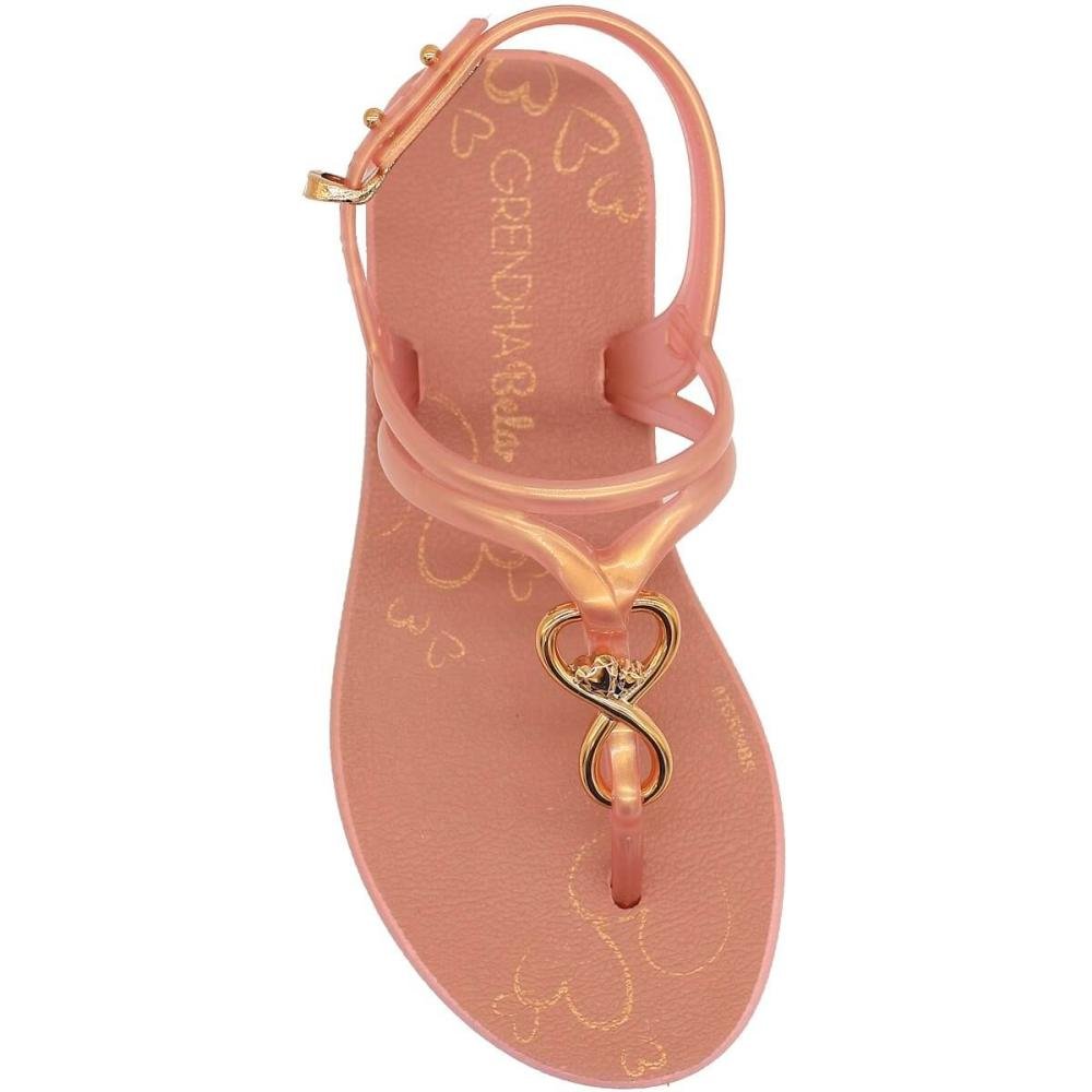 Sandália de Dedo Infantil Juvenil Grendha Bela Amar Menina Rosa 4